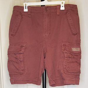 Used Men's Vintage Union Bay Red Cargo Shorts 36